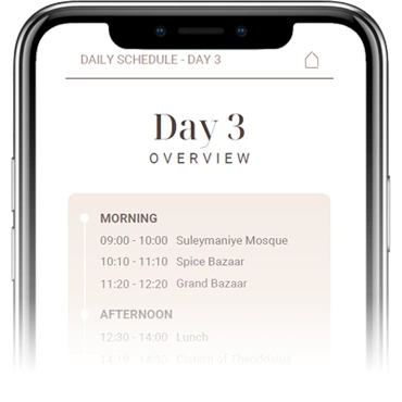 Istanbul itinerary day 3 mobile view