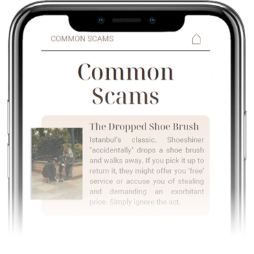 Istanbul itinerary common scams mobile view