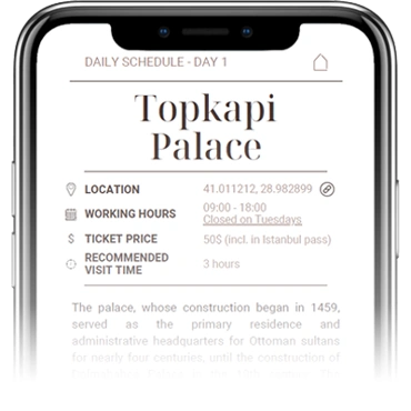 Istanbul itinerary topkapi palaca mobile view